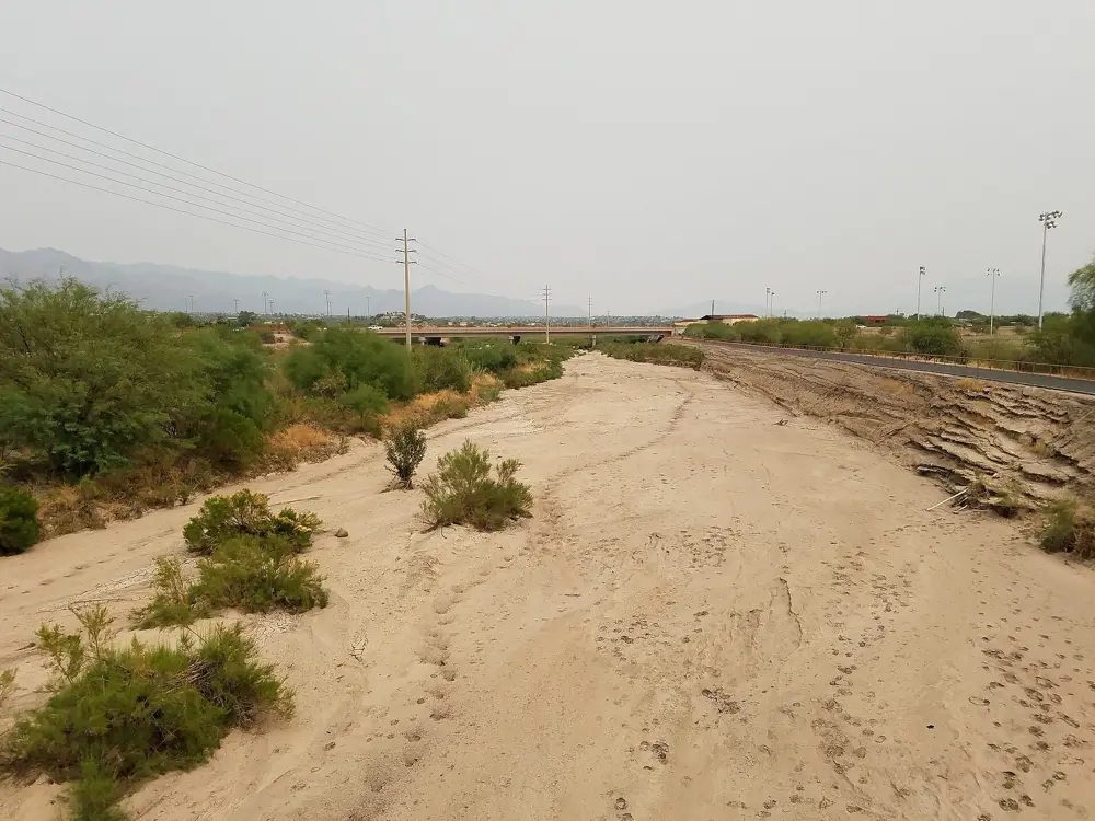 The Rillito River channel at Dodge Blvd. in Tucson
